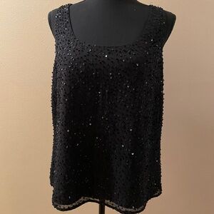 Talbots Silk Sequin Shell